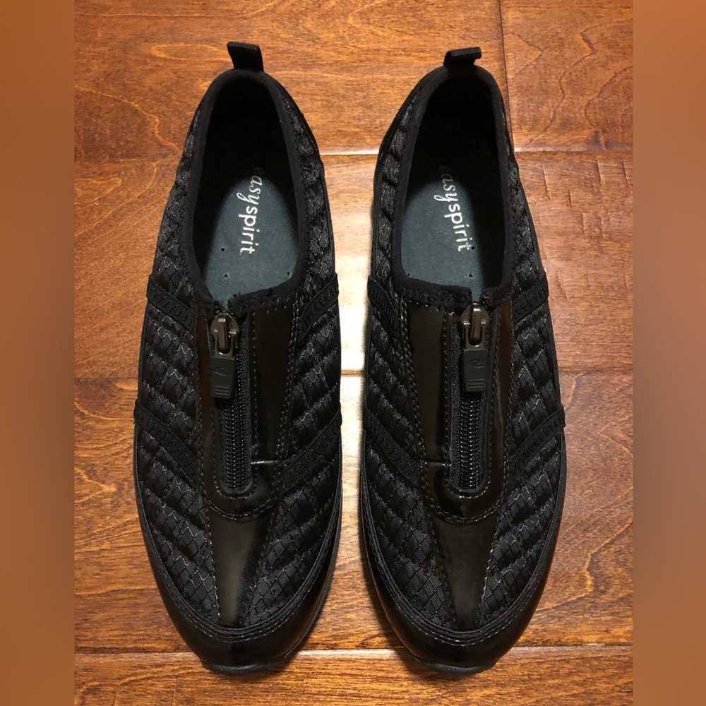 Easy Spirit Black Quilted Easamore Slip-On Loafers